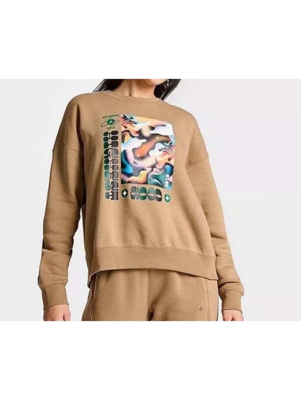 $88 Nike Jordan Women’s Crew neck Fleece Moos Artist Series Brooklyn M FD7860